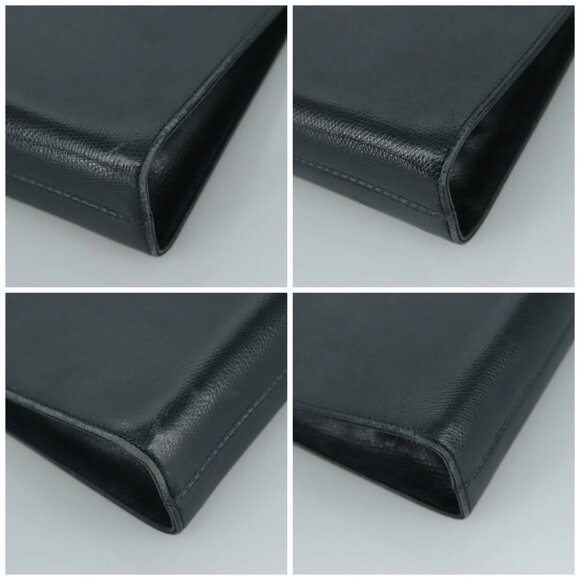 Salvatore Ferragamo Gancini Chain Shoulder Bag Leather Black Auth 105616 - Picture 14 of 16